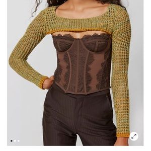 Whitney Open-Knit Shrug Sweater